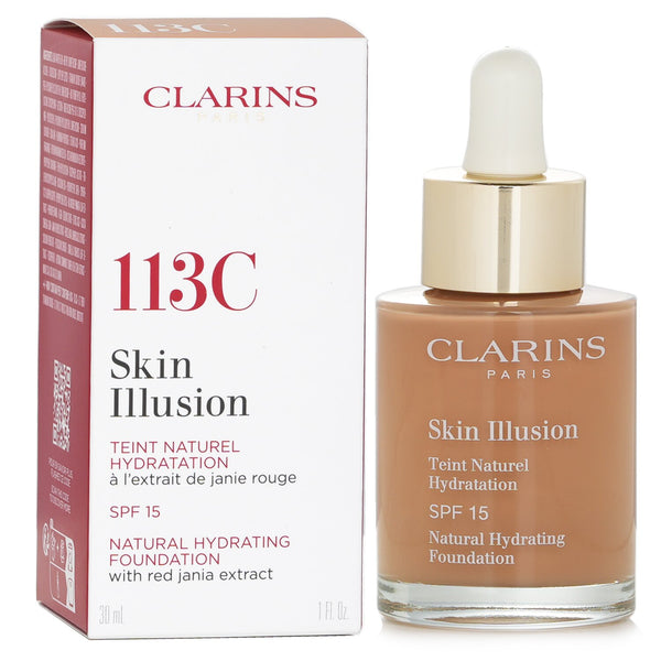 クラランス  スキン イルージョン ナチュラル ハイドレーティング ファンデーション SPF 15 #113C   30ml/1oz