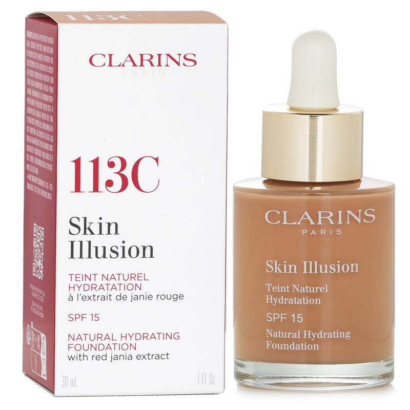 クラランス  スキン イルージョン ナチュラル ハイドレーティング ファンデーション SPF 15 #113C   30ml/1oz