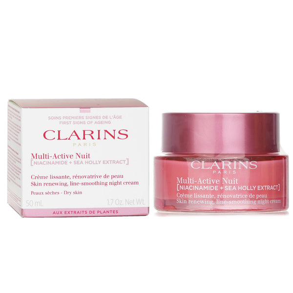 クラランス  Multi-Active Nuit (Niacinamide + Sea Holly Extract) Skin Renewing Line-Smoothing Night Cream Dry Skin   50ml/1.7oz