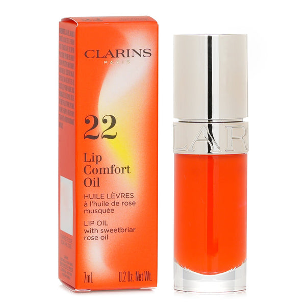 クラランス  Lip Comfort Oil With Sweetbriar Rose Oil- # 22 Daring Orange   7ml