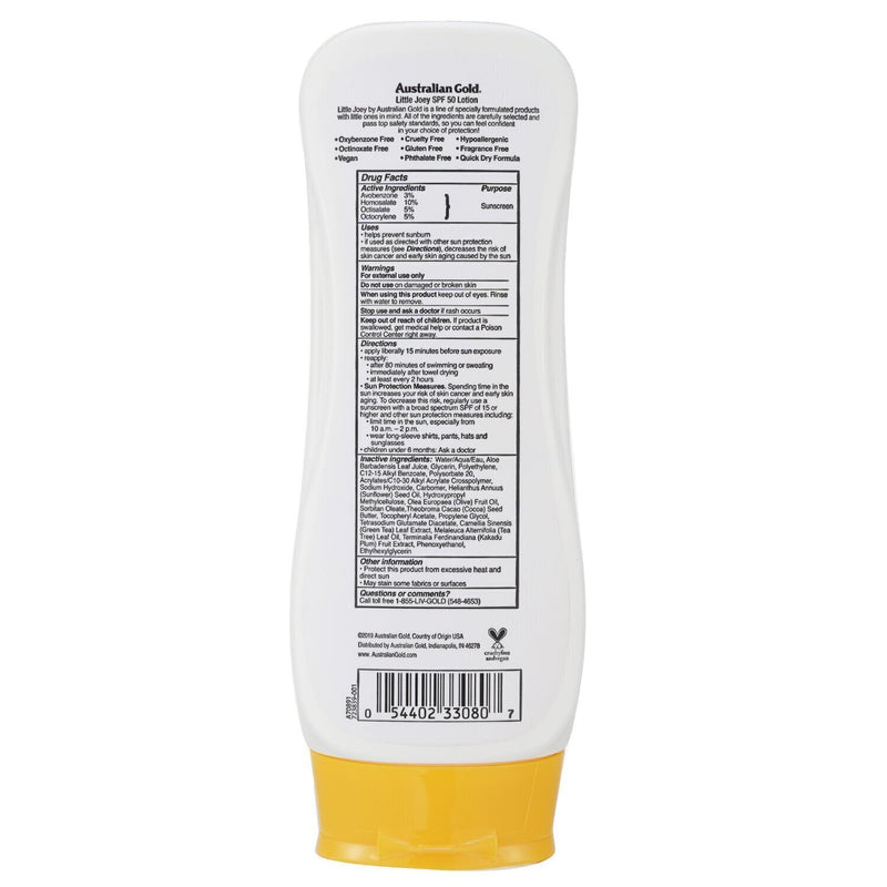 オーストラリアンゴールド  リトル ジョーイ ローション サンスクリーン SPF 50 (センシティブ サン プロテクション)   237ml/8oz