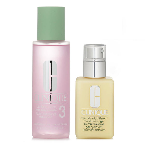 クリニーク  Dramatically Different Set 3: Moisturising Gel & Clarifying Lotion 3 - Combination Oily to Oily   2pcs