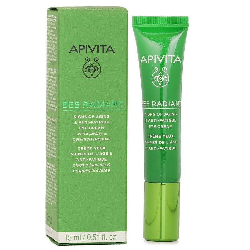 アピヴィータ  Bee Radiant Signs Of Aging & Anti Fatigue Eye Cream White Peony & Patented Propolis   15ml