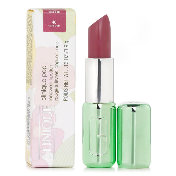 クリニーク  Pop Longwear Lipstick Satin - # 40 Cute Pop   3.9g/0.13oz