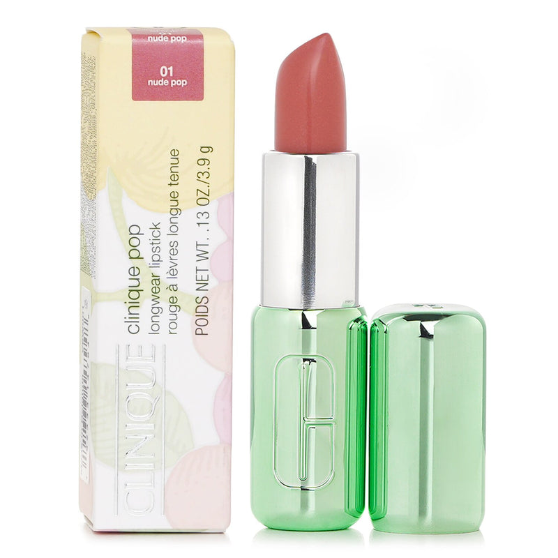 クリニーク  Pop Longwear Lipstick Shine - # 01 Nude Pop   3.9g/0.13oz