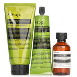 イソップ  Rousing Rhythms Set: Geranium Leaf Body Cleanser 100ml+Geranium Leaf Body Balm 100ml+Geranium Leaf Body Scrub 180ml   3pcs + bag