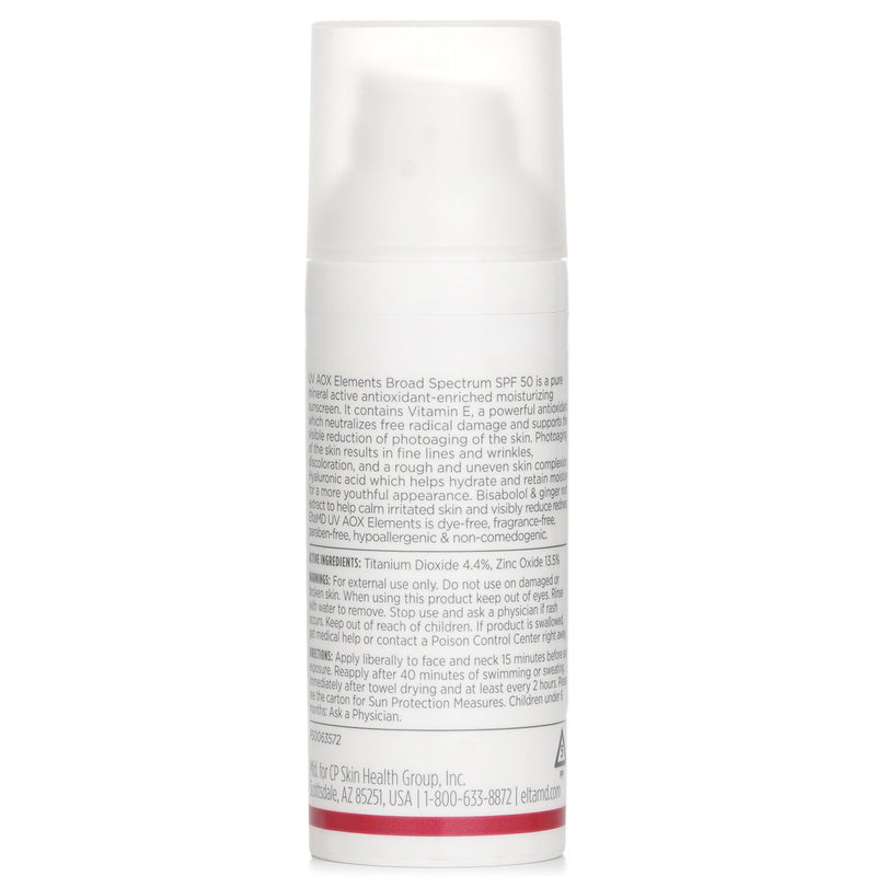 エルタMD  UV AOX Elements Tinted Mineral Face Sunscreen SPF 50   48g/1.7oz