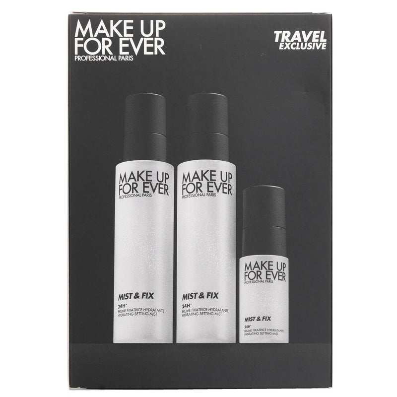 メイクアップフォーエバー  Mist & Fix Make Up Setting Spray Travel Set: Mist & Fix 100ml x 2 + Mist & Fix 30ml   3pcs