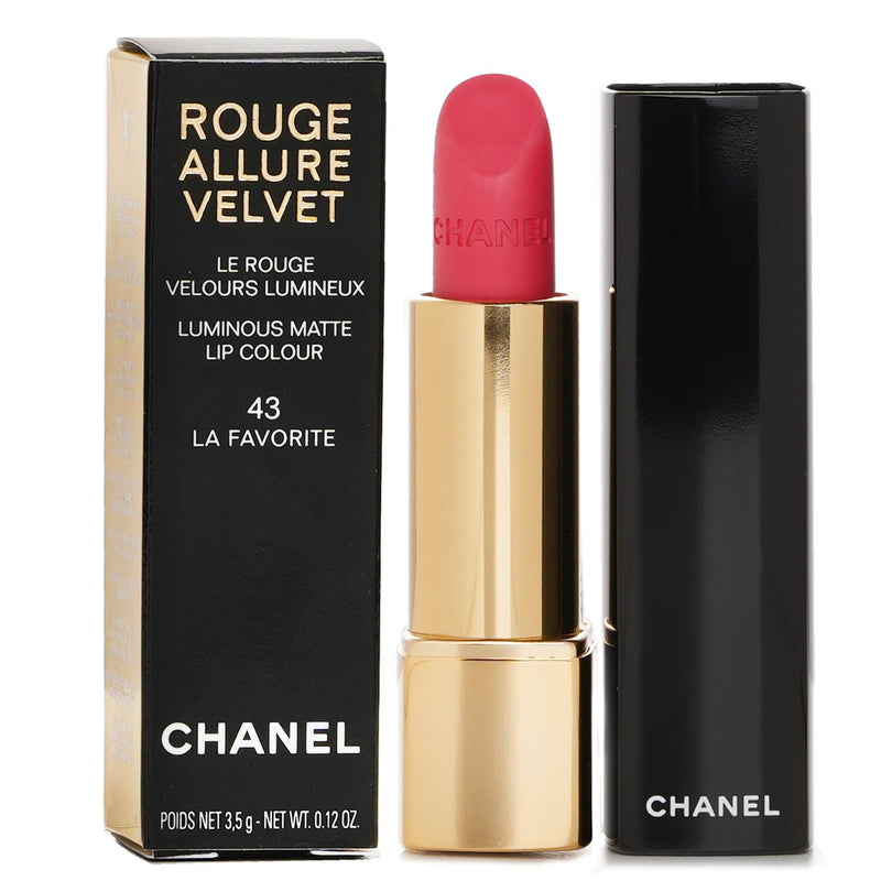 シャネル  Rouge Allure Velvet Luminous Matte Lip Colour - # 43 La Favorite   3.5g/0.12oz