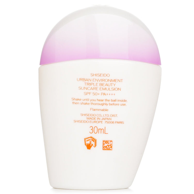 資生堂  Urban Environment Triple Beauty Suncare Emulsion SPF 50+   30ml