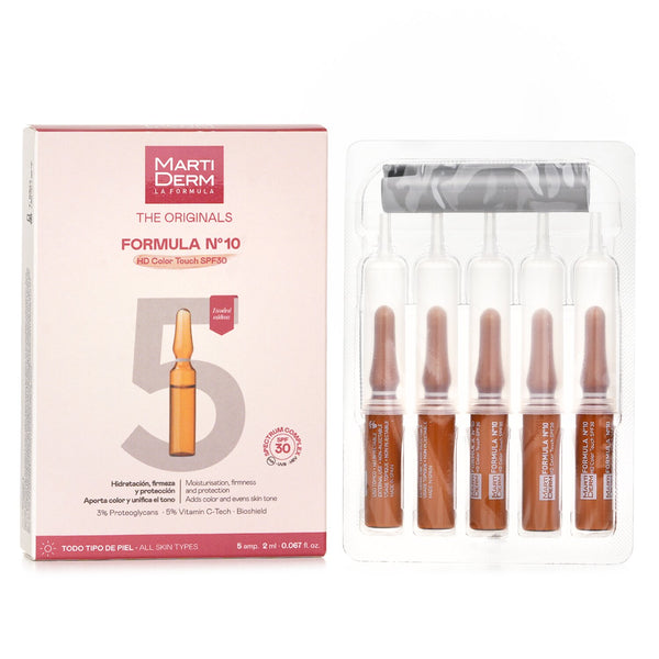マルティダーム  The Originals Formula Nº10 HD Color Touch Ampoules SPF 30   5x 2ml