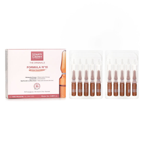 マルティダーム  The Originals Formula Nº10 HD Color Touch Ampoules SPF 30   10x 2ml