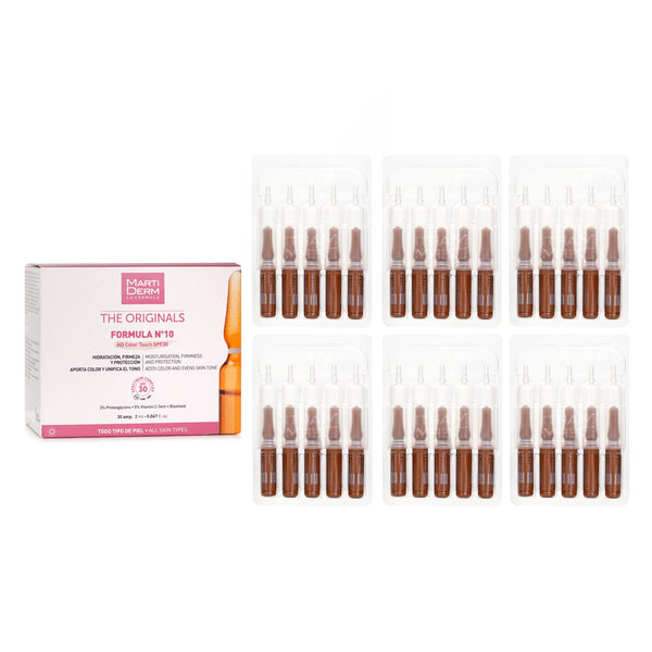 マルティダーム  The Originals Formula Nº10 HD Color Touch Ampoules SPF 30   30x 2ml