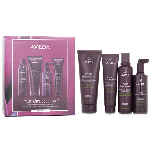 アヴェダ  Invati Ultra Advanced 4 Step Light System Set: Light Shampoo 200ml+Light Conditioner 200ml+Serum 150ml+Treatment 100ml   4pcs