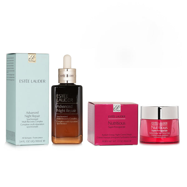 エスティ ローダー  Estee Lauder Nutritious Super-Pomegranate Radiant Energy Night Creme/Mask + ANR Synchronized Multi-Recover (Standard Edition)   2pcs