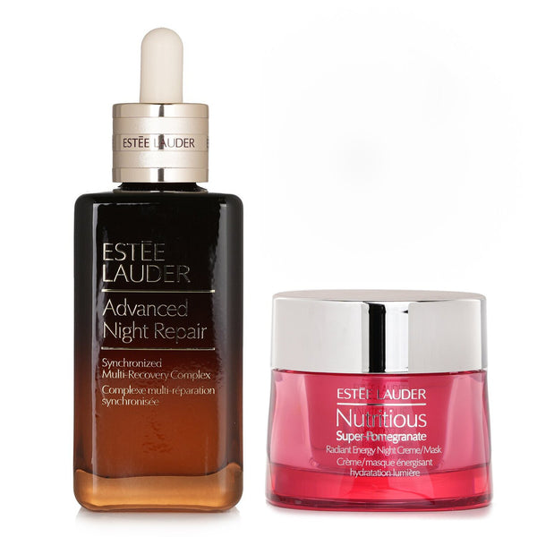 エスティ ローダー  Estee Lauder Nutritious Super-Pomegranate Radiant Energy Night Creme/Mask + ANR Synchronized Multi-Recover (Standard Edition)   2pcs