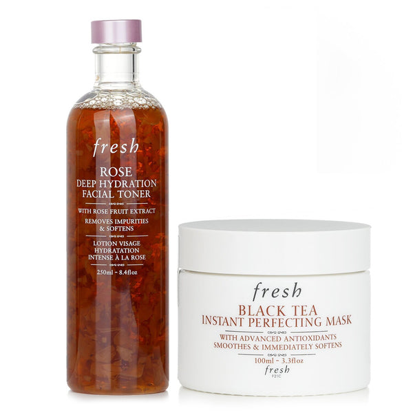 フレッシュ  Fresh Black Tea Instant Perfecting Mask + Rose Deep Hydration Facial Toner   2pcs