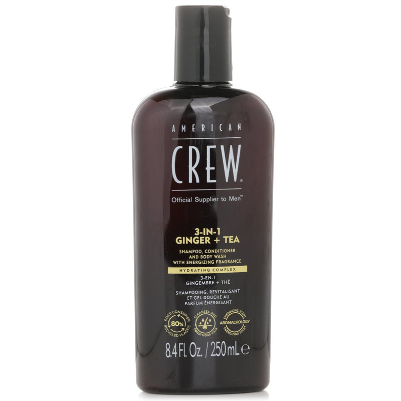 アメリカンクルー  3-in-1 Ginger + Tea Shampoo, Conditioner And Body Wash   250ml/8.4oz