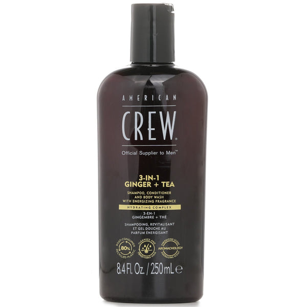 アメリカンクルー  3-in-1 Ginger + Tea Shampoo, Conditioner And Body Wash   250ml/8.4oz