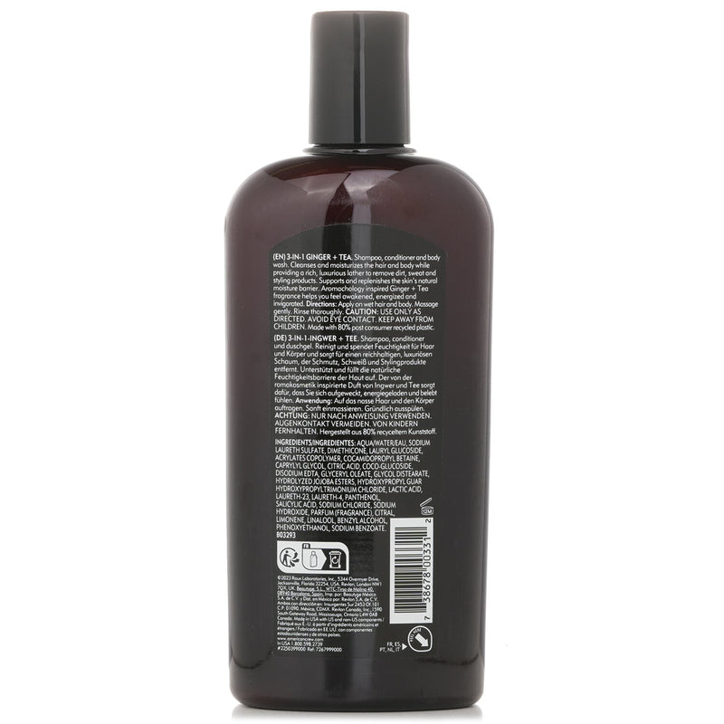アメリカンクルー  3-in-1 Ginger + Tea Shampoo, Conditioner And Body Wash   450ml/15.2oz