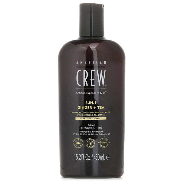 アメリカンクルー  3-in-1 Ginger + Tea Shampoo, Conditioner And Body Wash   450ml/15.2oz