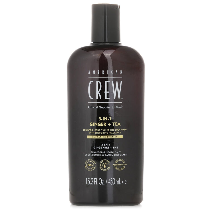 アメリカンクルー  3-in-1 Ginger + Tea Shampoo, Conditioner And Body Wash   450ml/15.2oz