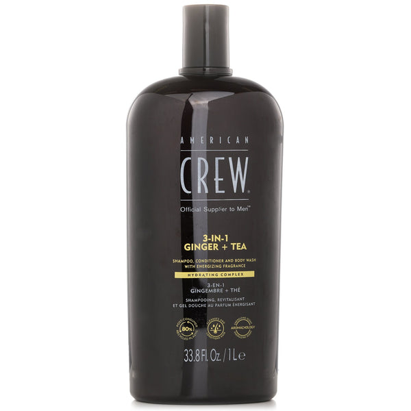 アメリカンクルー  3-in-1 Ginger + Tea Shampoo, Conditioner And Body Wash   1000ml/33.8oz