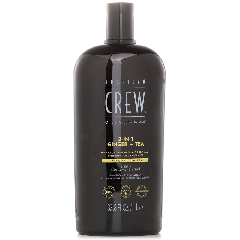 アメリカンクルー  3-in-1 Ginger + Tea Shampoo, Conditioner And Body Wash   1000ml/33.8oz