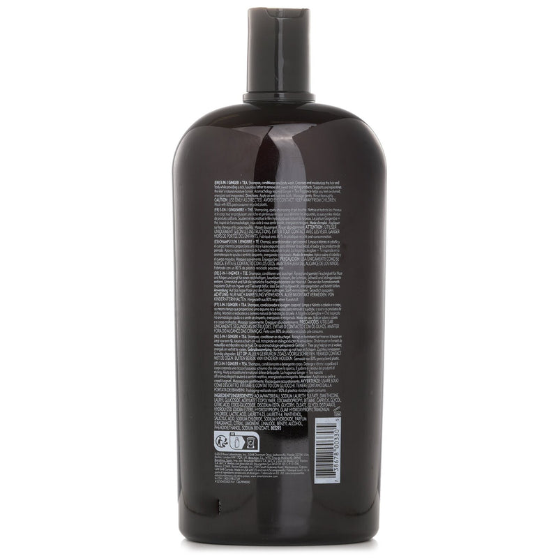 アメリカンクルー  3-in-1 Ginger + Tea Shampoo, Conditioner And Body Wash   1000ml/33.8oz