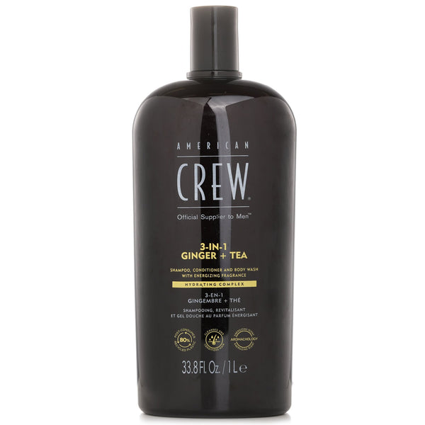 アメリカンクルー  3-in-1 Ginger + Tea Shampoo, Conditioner And Body Wash   1000ml/33.8oz
