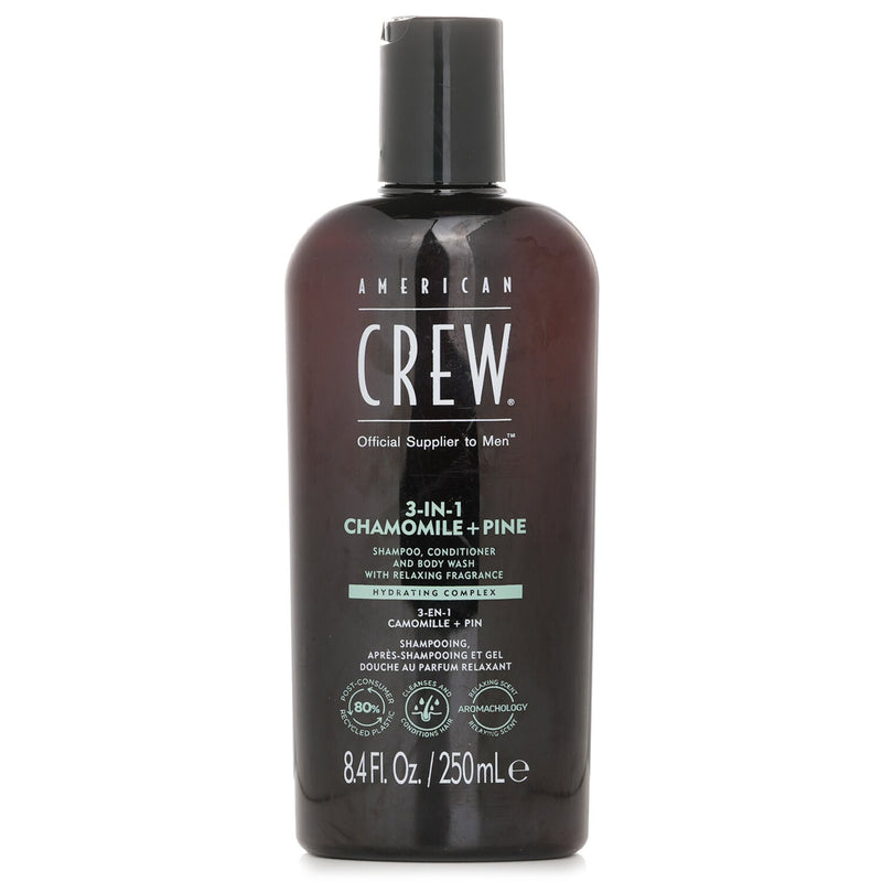 アメリカンクルー  3-in-1 Chamomile + Pine Shampoo,  Conditioner And Body Wash   250ml/8.4oz