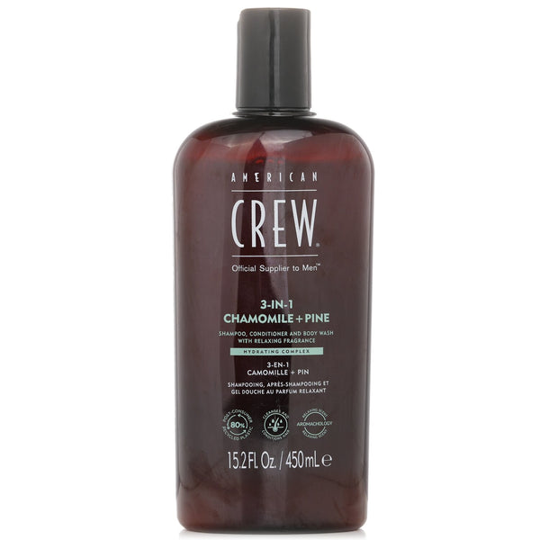 アメリカンクルー  3-in-1 Chamomile + Pine Shampoo, Conditioner And Body Wash   450ml/15.2oz