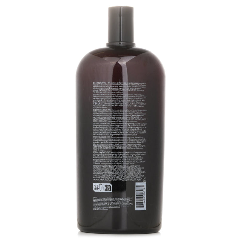 アメリカンクルー  3-in-1 Chamomile + Pine Shampoo,  Conditioner And Body Wash   1000ml/33.8oz