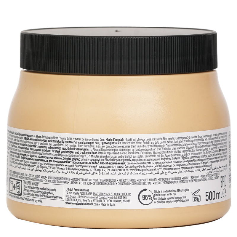 ロレアル  Serie Expert Absolute Repair Golden Protein + Gold Quinoa Professional Mask   500ml