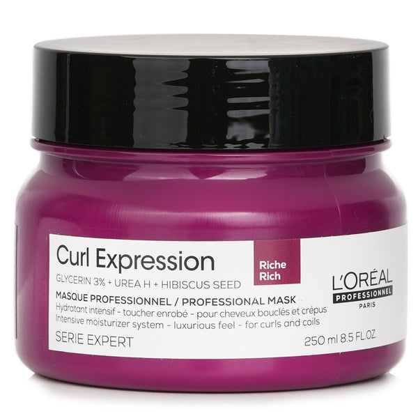 ロレアル  Serie Expert Curl Expression Glycerin 3% + Urea H + Hibiscus Seed Rich Professional Mask   250ml