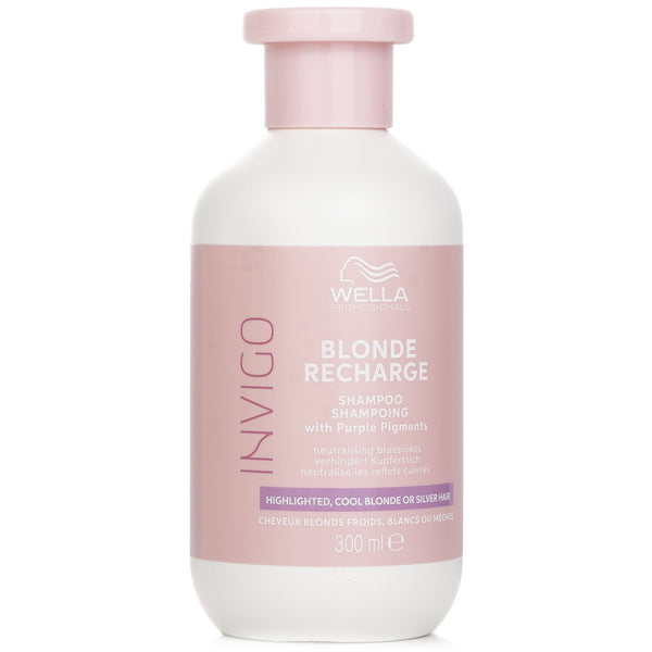 ウエラ  Invigo Blonde Recharge Shampoo With Purple Pigments Highlighted, Cool Blonde Or Silver Hair   300ml