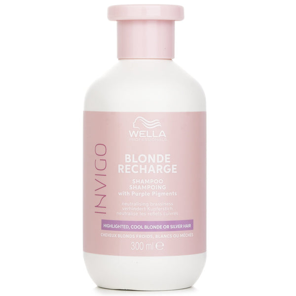 ウエラ  Invigo Blonde Recharge Shampoo With Purple Pigments Highlighted, Cool Blonde Or Silver Hair   300ml