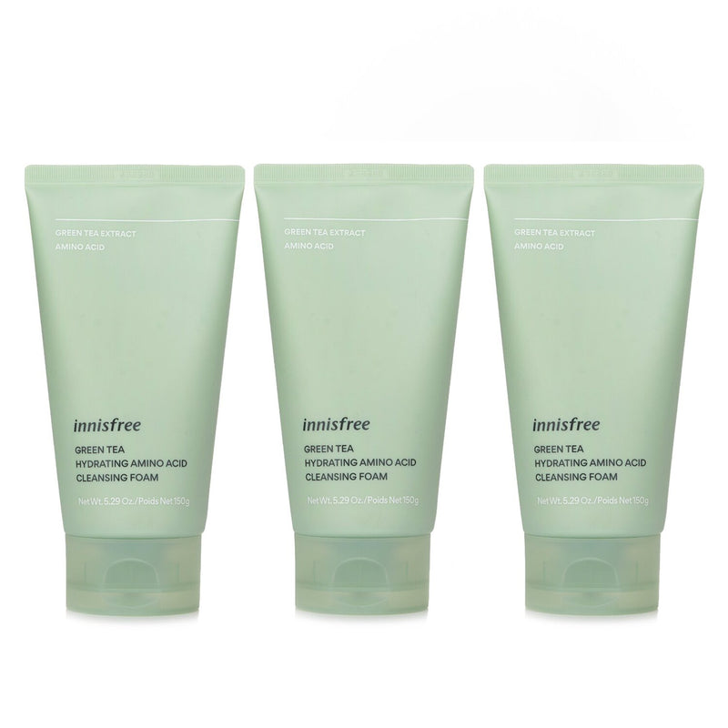 イニスフリー(Innisfree)  【Super Saver Pack】Green Tea Hydrating Amino Acid Cleansing Foam x3   150g/5.29oz x3