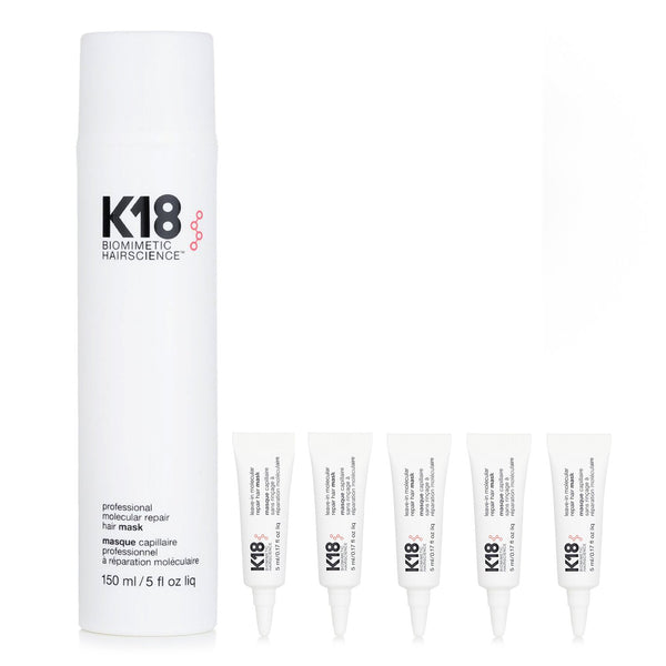 K18  Hair Care Set: Professional Molecular Repair Hair Mask 150ml x1 + travel set 5mlx5   6pcs