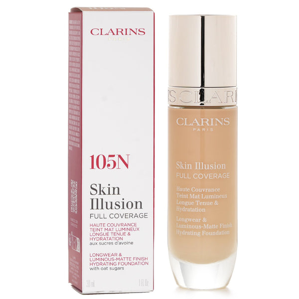 クラランス  Skin Illusion Full Coverage Foundation - # 105N   30ml