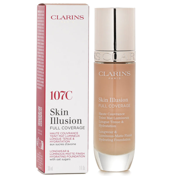 クラランス  Skin Illusion Full Coverage Foundation - # 107C   30ml