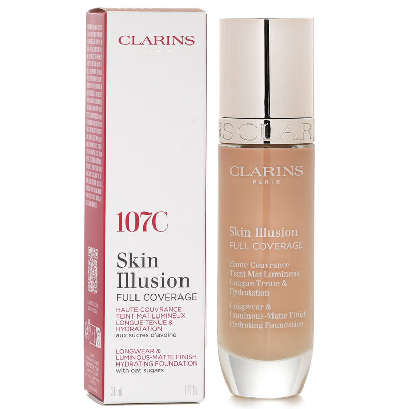 クラランス  Skin Illusion Full Coverage Foundation - # 107C   30ml