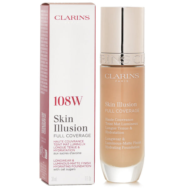クラランス  Skin Illusion Full Coverage Foundation - # 108W   30ml