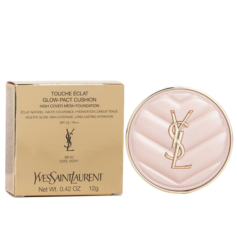 イヴサンローラン  Touche Eclat Glow Pact Cushion High Cover Mesh Foundation - # BR20 Cool Ivory   12g