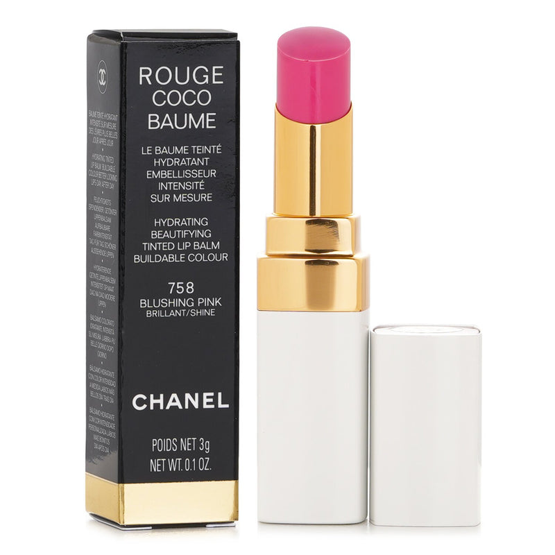 シャネル  Rouge Coco Baume Hydrating Beautifying Tinted Lip Balm - # 758 Blushing Pink   3g/0.1oz