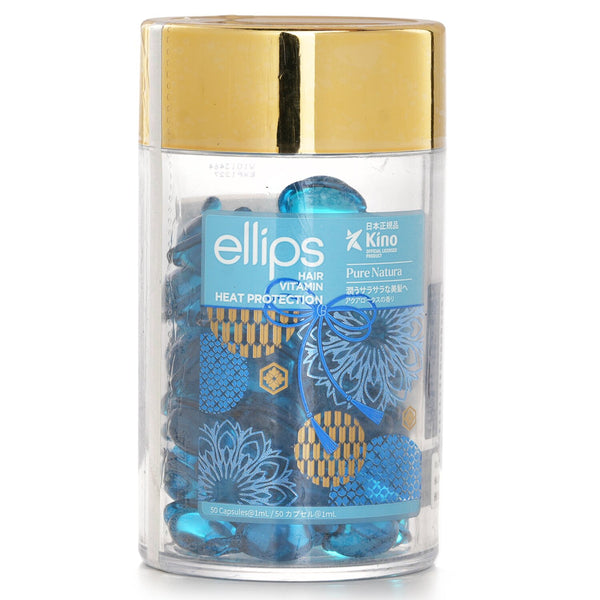 エリップス  Hair Vitamin Heat Protection Oil - Pure Natura (Blue)   50capsules x1ml