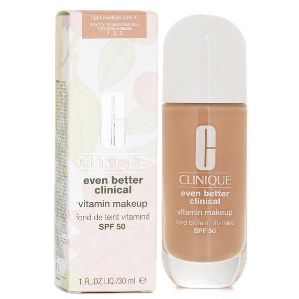 クリニーク  Even Better Clinical Vitamin MakeUp Foundation SPF 50 - # 4 Light Medium Cool   30ml