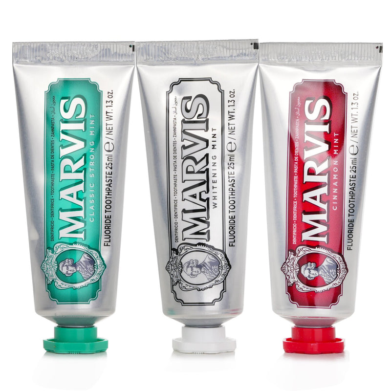 マービス  3 Flavours Box: 1xClassic Strong Mint Toothpaste+1xWhitening Mint Toothpaste+1xCinnamon Mint Toothpaste   3pcs