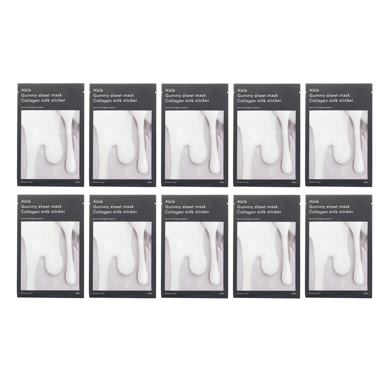 アビブ  Gummy Sheet Mask Collagen Milk Sticker   27ml x 10pcs