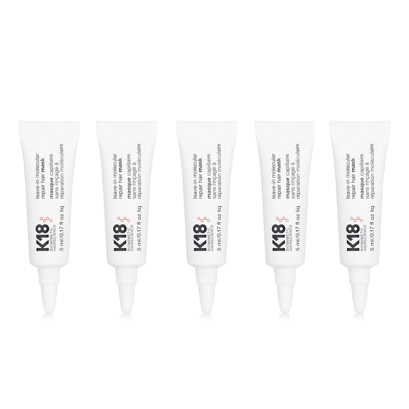 K18  【Super Saver Pack】Leave-In Molecular Repair Hair Mask   5ml/0.17oz x5